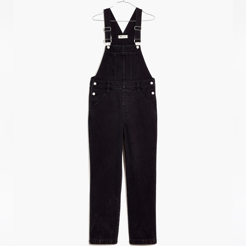 Black denim Madewell overalls